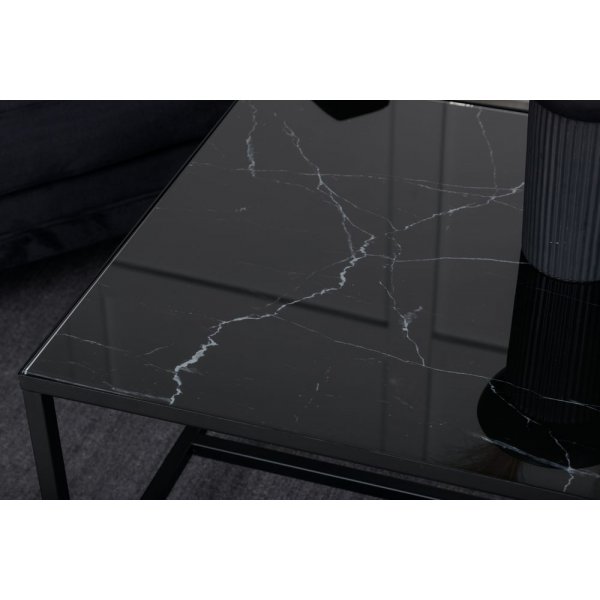 Slope soffbord 130x60 cm - Svart/mässing Slope soffbord 130x60 cm - Svart/mässing