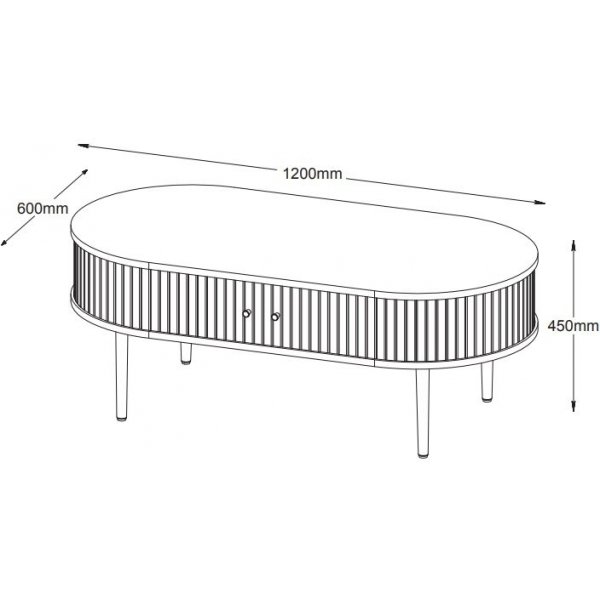 Slide soffbord 120 x 60 cm - Brunlackad ek Slide soffbord 120 x 60 cm - Brunlackad ek