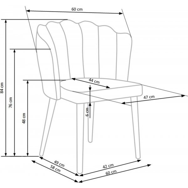 Cadeira eetkamerstoel 386 - Groen Cadeira eetkamerstoel 386 - Groen