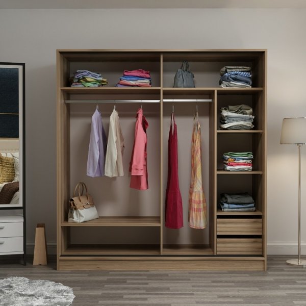 Kapusta garderob 180 cm - Brun/antracit Kapusta garderob 180 cm - Brun/antracit