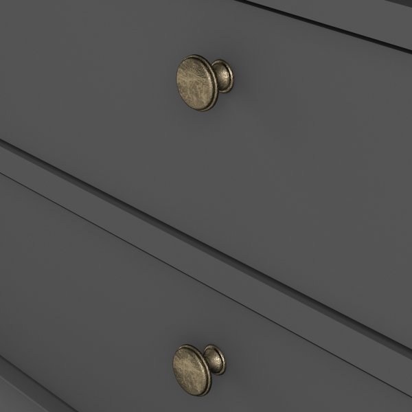 Paris nachtkastje met 2 lades en 1 open vak - Grijs