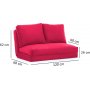 Taida 2-sits bddsoffa - Fuchsia