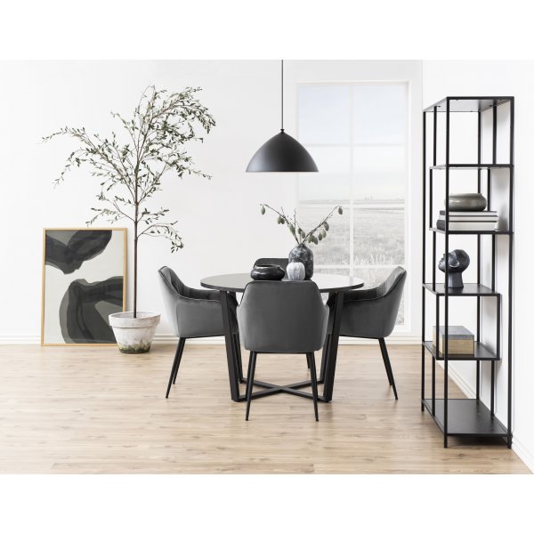 Fauteuil Brooke - Gris/noir