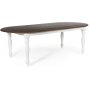 Victoria stort ovalt matbord 230x110 cm - Vit/Brunbets