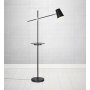 Linear golvlampa med USB - Svart