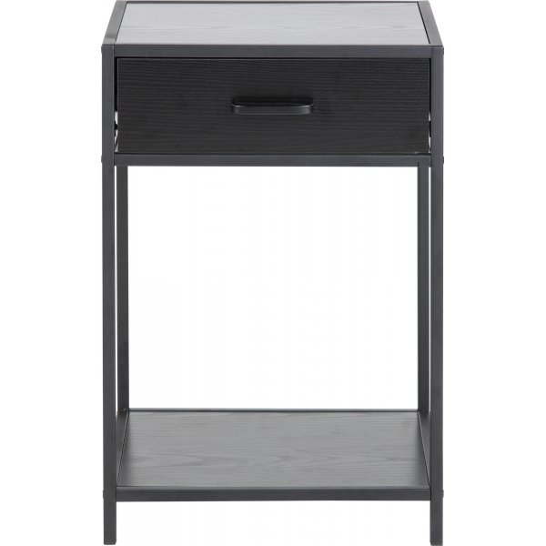 Seaford sängbord med låda - Svart Seaford sängbord med låda - Svart