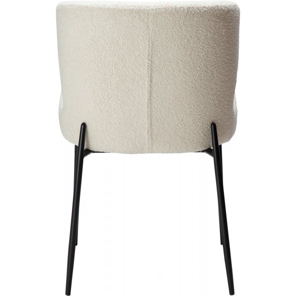 Chaise de salle  manger Glam - Dove boucle/noir