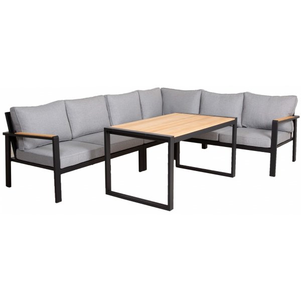 Stanford loungegrupp By Martinsen - Teak/svart/grtt