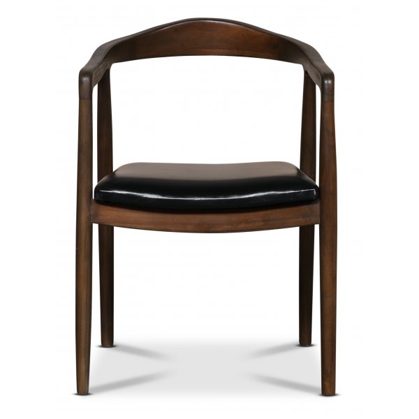 Bond karmstol - Teak / Svart PU Bond karmstol - Teak / Svart PU