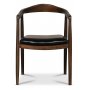 Bond karmstol - Teak / Svart PU
