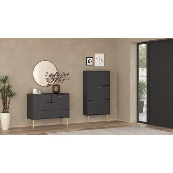 Bodo Byrå 2 + 2 lådor - Matt grey Bodo Byrå 2 + 2 lådor - Matt grey