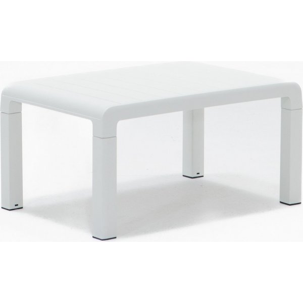 Groupe salon Lara avec canapé 3 places, 2 fauteuils et table sans coussins - Blanc Groupe salon Lara avec canapé 3 places, 2 fauteuils et table sans coussins - Blanc