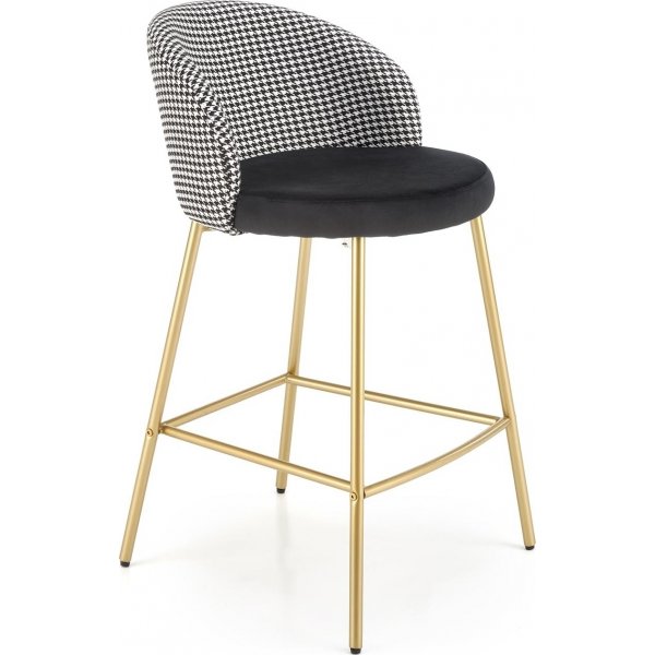 Tabouret de bar Pelican 113 - Noir/blanc/or Tabouret de bar Pelican 113 - Noir/blanc/or