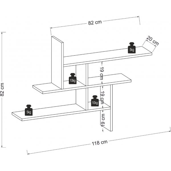Gero vägghylla - Vit Gero vägghylla - Vit