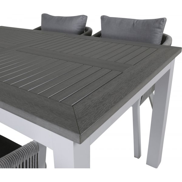 Albany utematgrupp med 4 st Virya stolar - Gr�/Vit