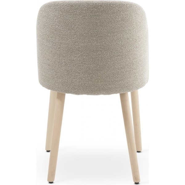 Chaise de salle à manger Anne - Bouclé beige Chaise de salle à manger Anne - Bouclé beige