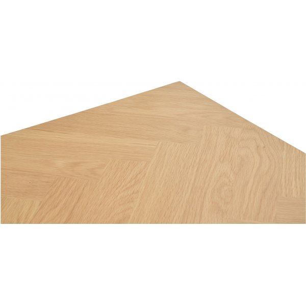 Amora soffbord med fiskbensmönster 120 x 60 cm - Ek/svart Amora soffbord med fiskbensmönster 120 x 60 cm - Ek/svart