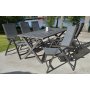 Scottsdale utegrupp bord 190 cm inkl 6 st Solana positionsstol -Shabby Chic gr + Flckborttagare fr mbler