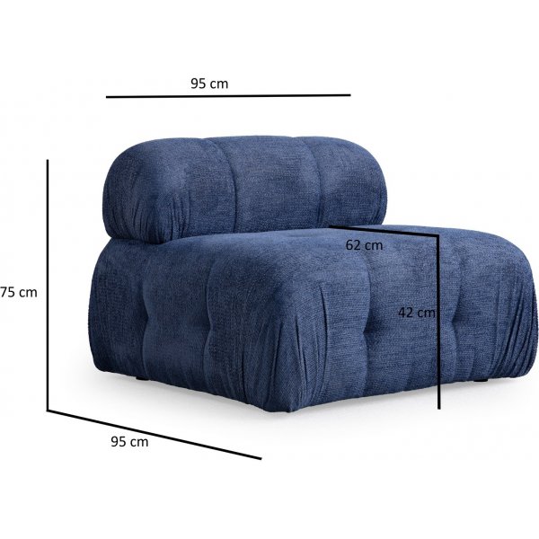 Petit canap 3 places - Bleu