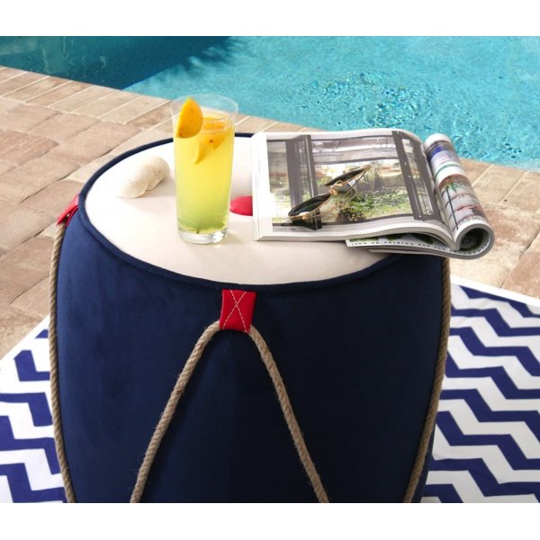 Fora sittpuff - Bl/vit