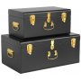 Matteus vintage Koffert set - Svart / Mssing + Flckborttagare fr mbler