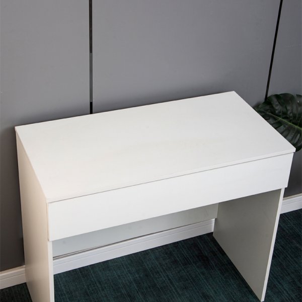 Witte kaptafel met opbergruimte 90 cm breed Witte kaptafel met opbergruimte 90 cm breed