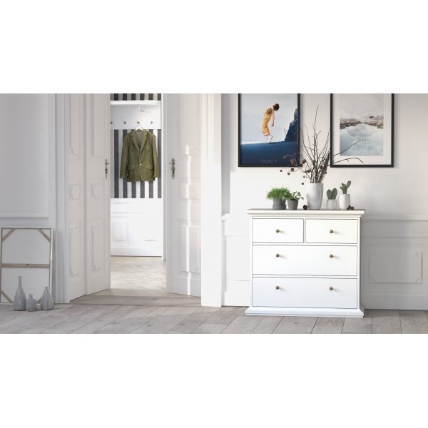 Paris ladekast met 4 lades - Wit Paris ladekast met 4 lades - Wit