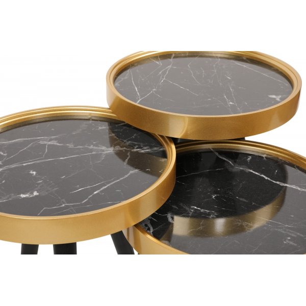 Table Lyle 39 x 39 cm - Noir/or Table Lyle 39 x 39 cm - Noir/or