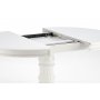 Eettafel 90/124 cm wit - Dana + Meubelpoten