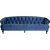 Soffa chesterfield 3-sits soffa i bl sammet