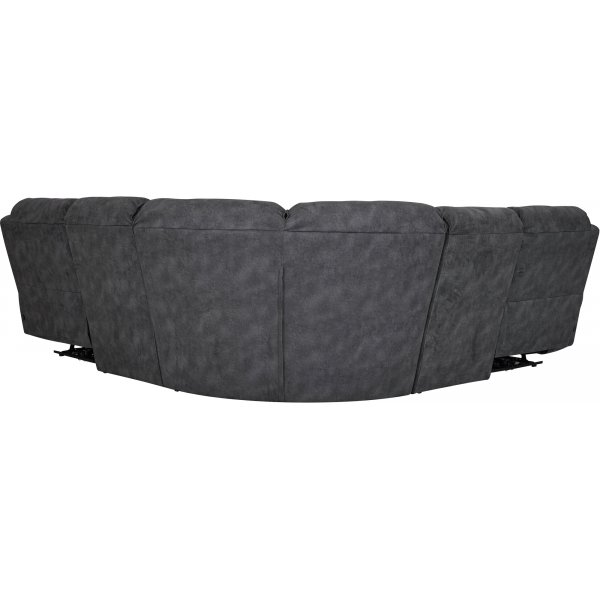 Elektrisk reclinersoffa i mörkgrå microfiber - Hörnsoffa 5-sits + Textilrengöring för möbler Elektrisk reclinersoffa i mörkgrå microfiber - Hörnsoffa 5-sits + Textilrengöring för möbler