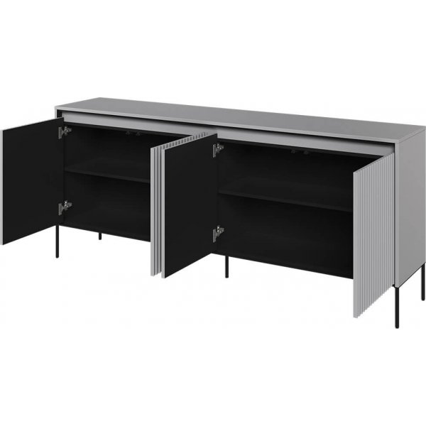 Buffet Trend L193 cm - Gris/noir Buffet Trend L193 cm - Gris/noir