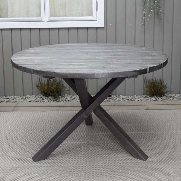Scottsdale utebord Ø112 cm - Shabby Chic Grå Scottsdale utebord Ø112 cm - Shabby Chic Grå