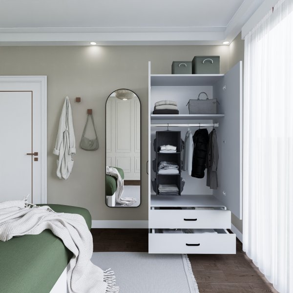 Yaman garderob 80 x 47 x 182 cm - Mattvit