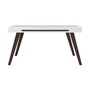 Balder matbord 145-185 cm - Vit/wenge brun