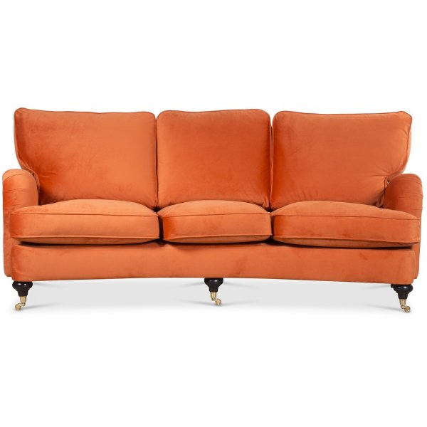 Howard Watford deluxe 4-sits svngd soffa - Orange sammet