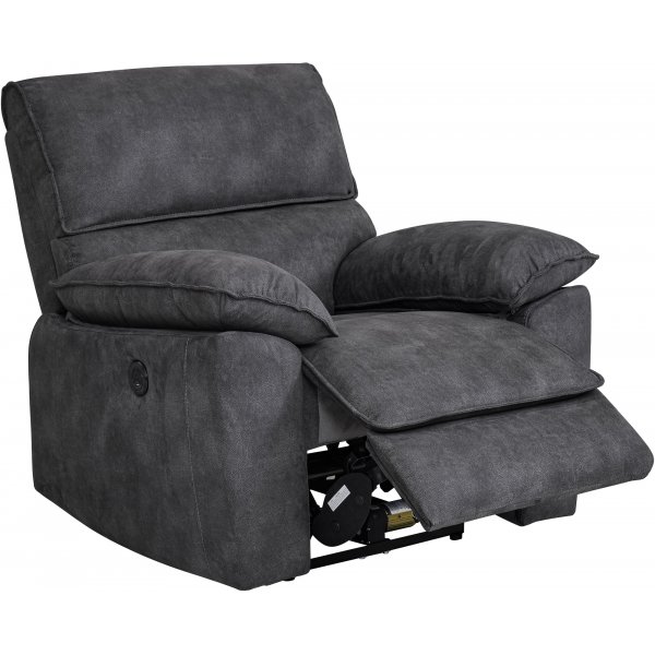 Coventry el reclinerfåtölj grå microfiber + Möbeltassar Coventry el reclinerfåtölj grå microfiber + Möbeltassar