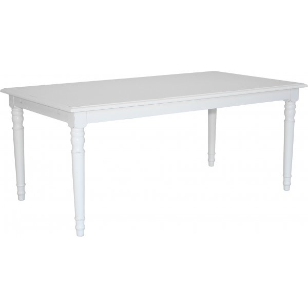 Herrgrd matbord antikvitt 180x100 cm + 4.00 x Servettringar