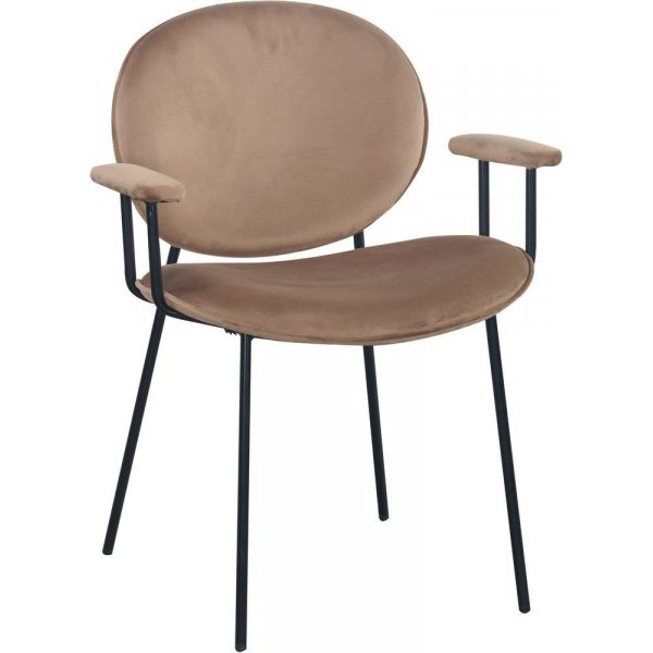 Palle karmstol i beige sammet