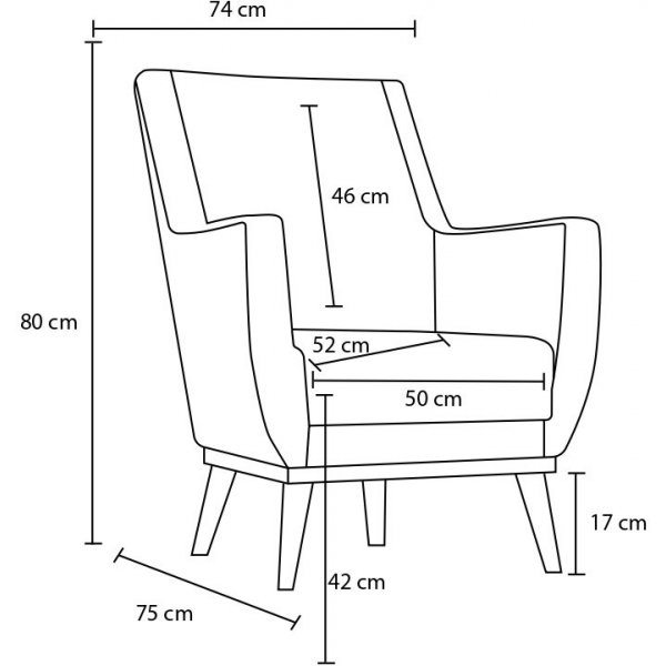 Fauteuil Gonca - Gris