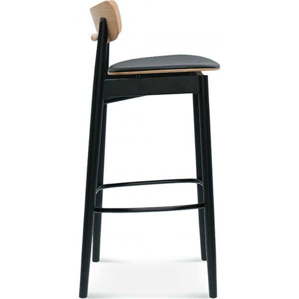 Tabouret de bar Nopp avec assise rembourre - Couleur optionnelle du cadre et du rembourrage