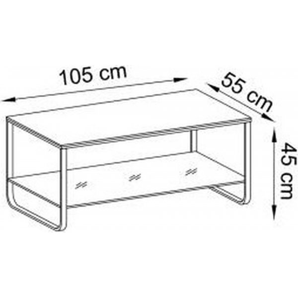 Table basse Polite 105 x 55 cm - Chêne/noir Table basse Polite 105 x 55 cm - Chêne/noir