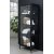 Armoire mtallique noire Toddy avec porte vitre H160 cm