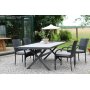 Stokke matbord 200 cm - Gr/svart + Textilskydd fr mbler