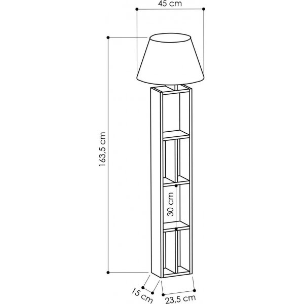Giorno golvlampa - Sonoma ek/gul Giorno golvlampa - Sonoma ek/gul