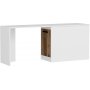 Newra bureau 180 x 47 cm - Licht walnoot/wit