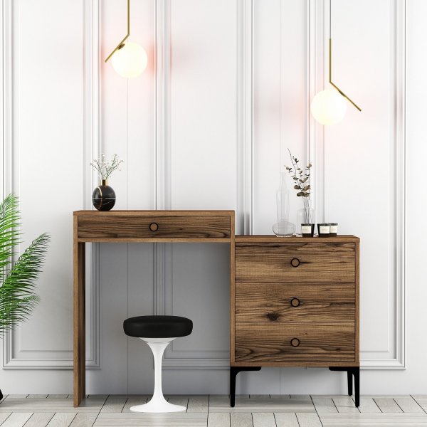 Lisbon kaptafel 124 x 40 cm - Walnoot Lisbon kaptafel 124 x 40 cm - Walnoot