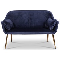 Flappy 2-sits soffa - Mörkblå sammet / Mässings ben Flappy 2-sits soffa - Mörkblå sammet / Mässings ben