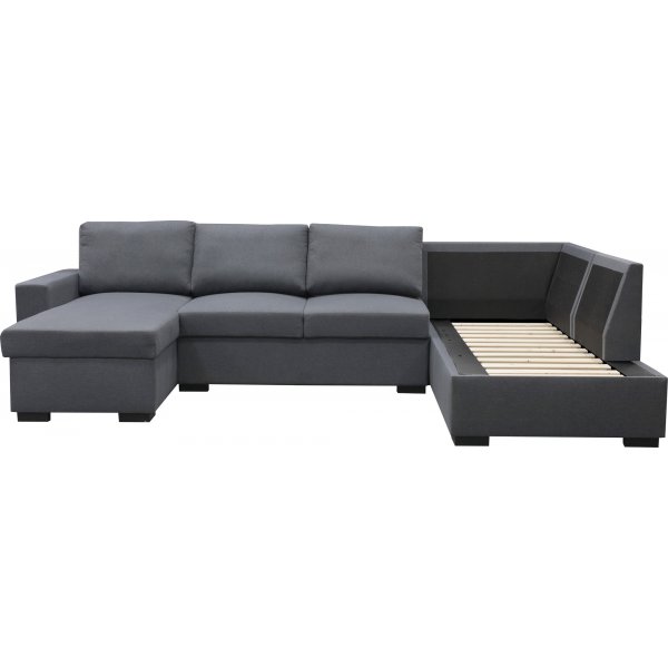 Canap canap en U 309 cm tissu gris fonc - Solna + Nettoyage textile pour meubles