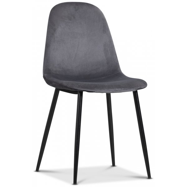 Smokey matgrupp, matbord med 4 st Carisma sammetsstolar - Grå Smokey matgrupp, matbord med 4 st Carisma sammetsstolar - Grå